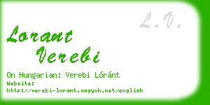 lorant verebi business card